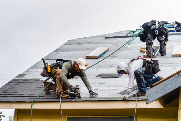 Professional Gutter Installation technician working in Andrews, TX